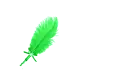 Green Feather Pen