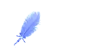Blue Feather Pen