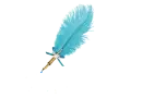 Aqua Blue Feather