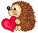 hedgehog with heart