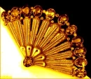 Golden Yellow Crystal Fan