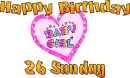 Happy Birthday  - 26 sunday