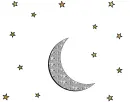 moon and stars