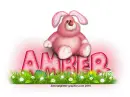 Pink Easter Bunny: Amber