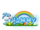 Blue Easter Bunny: Jammy