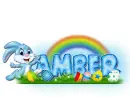 Blue Easter Bunny: Amber