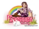 Little Girl with Bunny: Easter Blessings!
