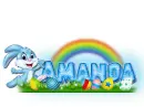 Blue Easter Bunny: Amanda