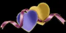 2 heart with bow