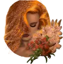 woman with lilies