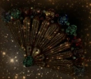Golden Sparkling Crystal Fan