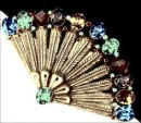 Platinum Colorful Crystal Fan