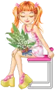 girl with lily of the valley