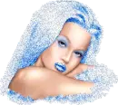 woman in blue