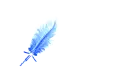 Electric Blue Feather Pen