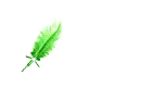 Olive Green Feather Pen