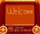 Bronze Welcome Etch Sketch