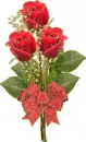 3 red rosa