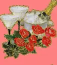 champagne and roses