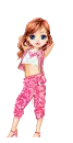 girl in pink pants