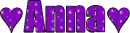 Purple glitter-anna