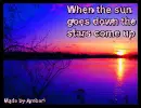 The sun goes down!