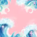 Water pink and blue
