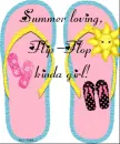 Summer loving flip flop girl