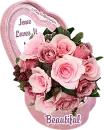 Heart shaped box of flowers - Jane