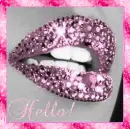 Pink sparkle lips