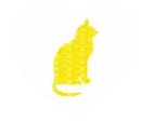 cat into a heart