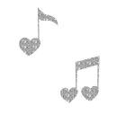 music notes in heart shape