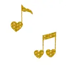 music notes in heart shape