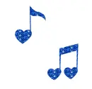 music notes in heart shape