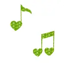 music notes in heart shape
