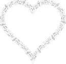 heart of musical notes