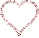 heart of musical notes