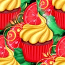 Summer Cupcakes Seamless Background