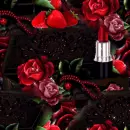 Seamless Red Background, Strawberry Lipstick