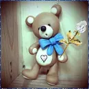 â™¥ bear wth rose