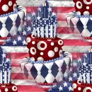 Red White & Blue Birthday Cake ~ background