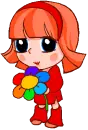 girl with flower