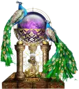 2 glitter peacock