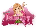 Pink Girl lying with bird and tulip