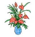 vase glitter