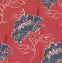 Red with flowers ~ background