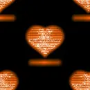 Orange hearts ~ background