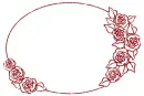 frame with roses
