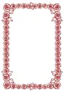 frame with roses