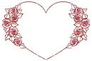 frame with roses